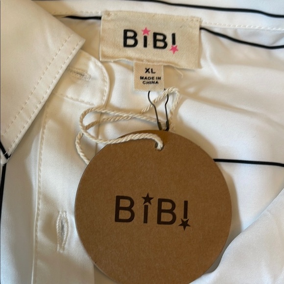 BiBi Button Down Striped Shirt - Size XL - Picture 5 of 8